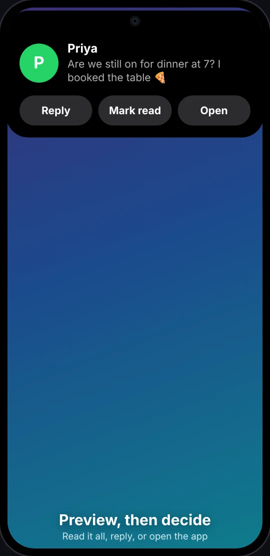Message preview